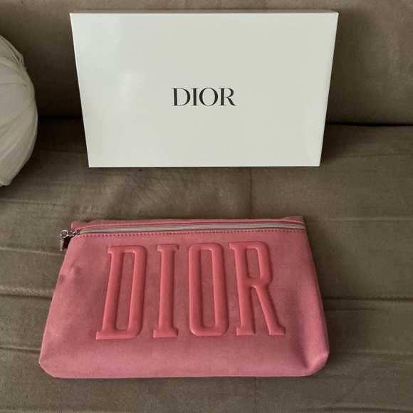 DIOR Beaute Pink Cosmetic Pouch/Clutch - Picture 1 of 4